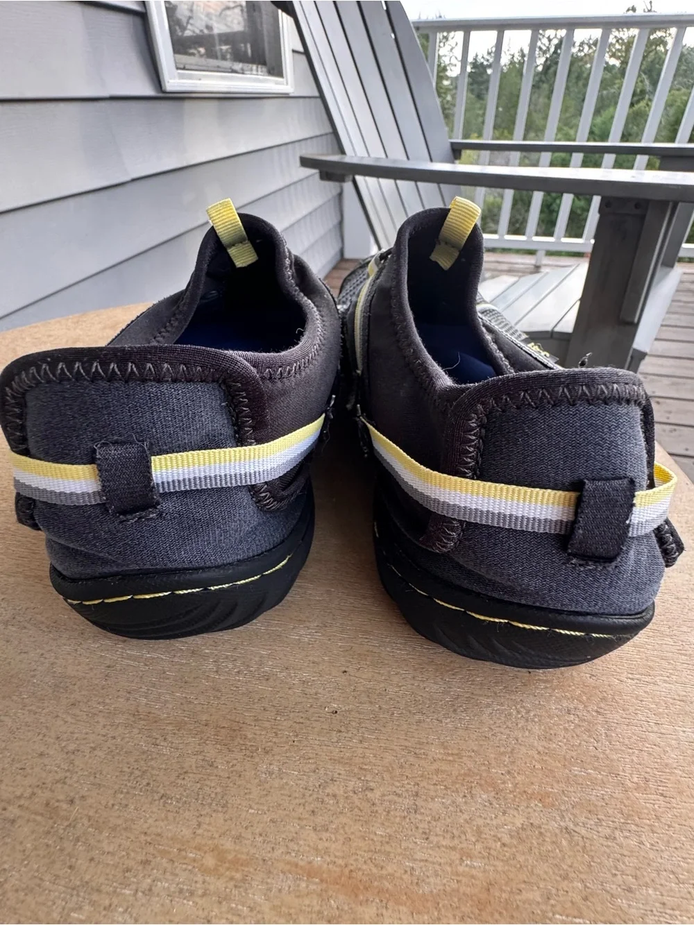 J-41 Water Ready‎ Shoes Womens 8.5 Black Gray Yellow Slip On Outdoor